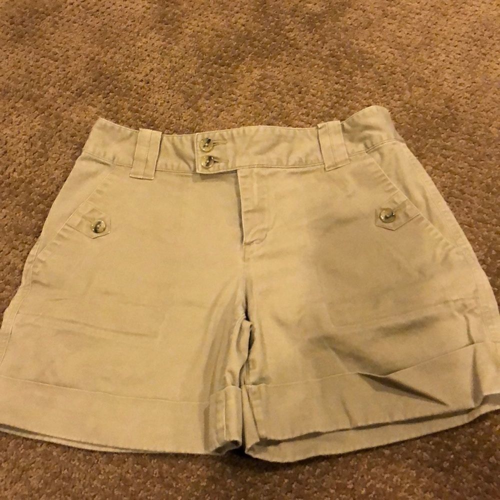 Banana Republic Tan High-Rise Shorts